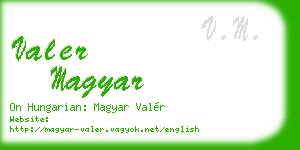 valer magyar business card