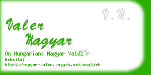 valer magyar business card